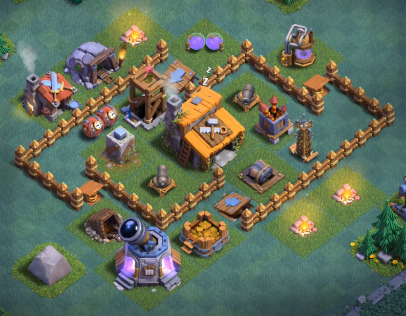 coc builder base level 3 with double 2 canons